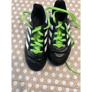 Adidas‎ Goletto Soccer Cleat Shoes Kids Size 12K Black Green BB0570